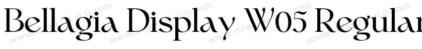 Bellagia Display W05 Regular字体转换